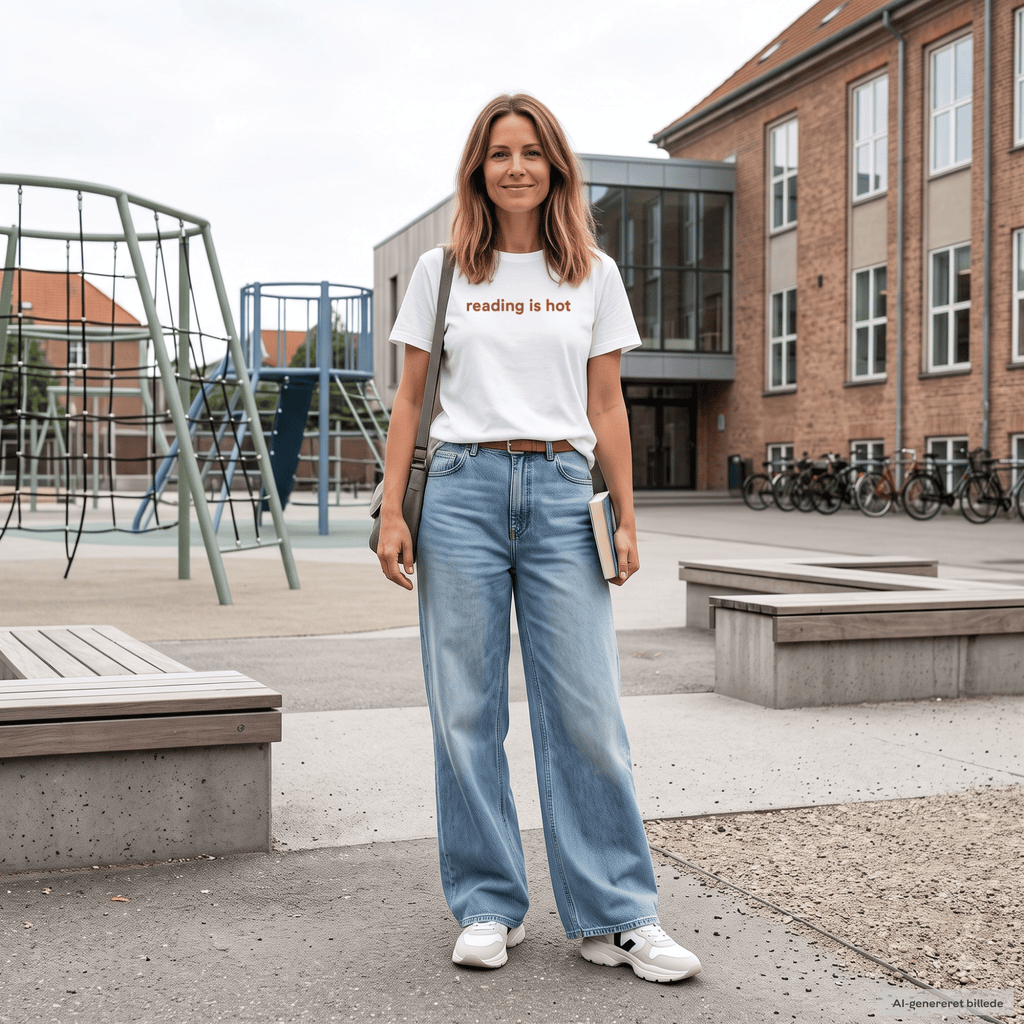 Reading is hot - T-shirt - Kropsnær pasform